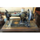 Vintage Jones sewing machine in fitted case. (B.P. 21% + VAT)