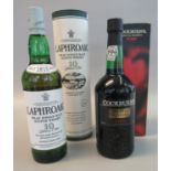 Laphroaig Islay single malt Scotch whisky 10 years old, 70cl, 40% volume, in original box,