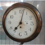 Early 20th Century oak framed single train wall clock marked 'Anvil, Made in England'. (B.P. 21% +