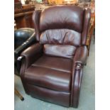 Modern leather reclining armchair. (B.P. 21% + VAT)