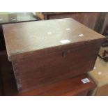 Late 19th/early 20th Century oak box of rectangular form, 44 x 32 x 23cm approx. (B.P. 21% + VAT)