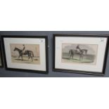 Two horse racing prints, 'Vengeance the winner of the Cesarewitch stakes 1856' and 'Woolwich the