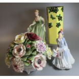 Two Royal Doulton bone china figurines to include; 'Fair Lady' HN2193 and 'Midinette' HN2090.