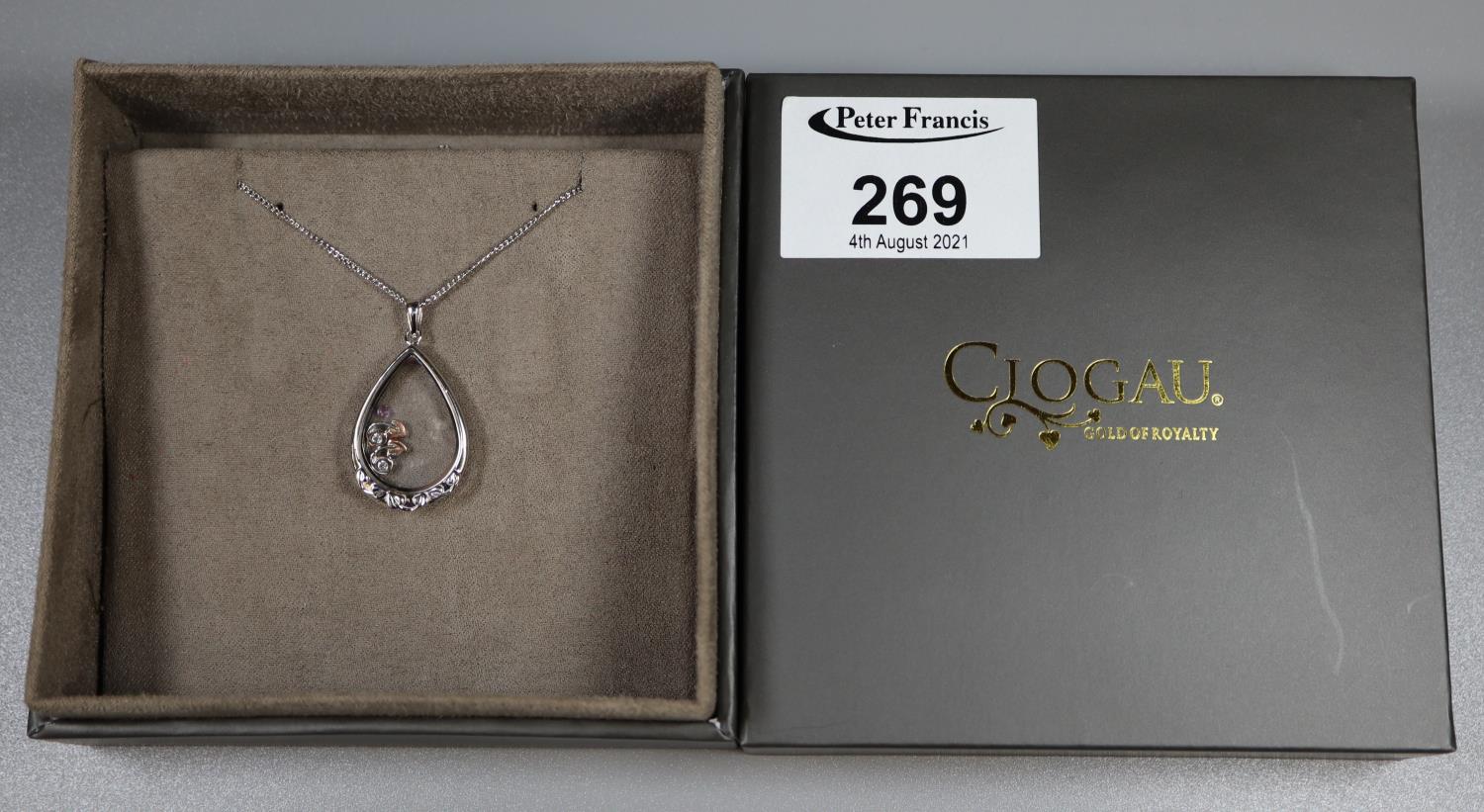 Clogau silver, ?Inner Charm? pendant and chain. (B.P. 21% + VAT)