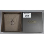 Clogau silver, ?Inner Charm? pendant and chain. (B.P. 21% + VAT)