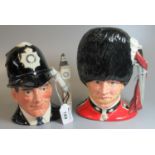 Royal Doulton character jug 'The London Bobby' D6744. Together with another Royal Doulton