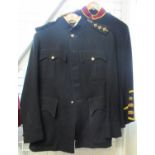 British Army Service Corps two piece dress uniform and a Royal Marines Officers dress jacket. (2) (