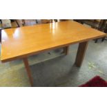 Modern veneered possibly beech dining table of rectangular form. 152 x 90 x 77cm approx. (B.P. 21% +