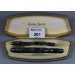 Conway Stewart fountain pen and propelling pencil set in original box. (B.P. 21% + VAT)