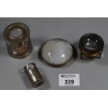 Four vintage magnifying lenses, various. (B.P. 21% + VAT)
