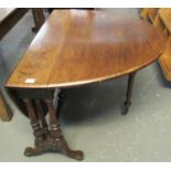 19th Century rosewood oval drop leaf Sutherland table. (B.P. 21% + VAT)