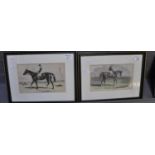 Two similar horse racing prints 'Vengeance, the winner of the Cesarewitch Stakes 1856', and '