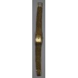 Ladies Accurist 21 jewels gold plated wrist watch with bark effect strap in associate box. (B.P. 21%