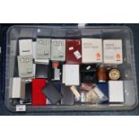 A box containing a large assortment of table lighters, mainly in original boxes to include;