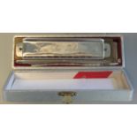 The Larry Adler professional 12 Hohner chromatic harmonica, in original box. (B.P. 21% + VAT)