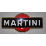Coloured plastic Martini advertising sign. 80 cm wide approx. (B.P. 21% + VAT)