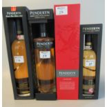 Collection of Penderyn whiskies to include; Legend, Grand Slam edition 2005, Madeira and Madeira