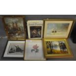 Group of assorted furnishing pictures, paintings, watercolours, prints, together with a collection