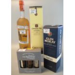 Collection of whiskies to include; Queen Mary II pure malt whisky, Glen Moray Speyside single malt