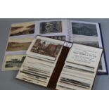 Two albums of postcards to include topographical, architectural, greetings, harbour scenes, etc. (2)