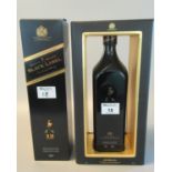 Johnnie Walker black label anniversary edition blended Scotch whisky bottle in original box,