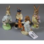 Two Royal Albert Beatrix Potter figurines to include; Peter Rabbit and Mr Benjamin Bunny, together