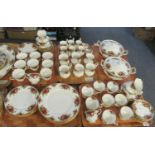 Large collection of Royal Albert 'Old Country Roses' English bone china tea and dinnerware to