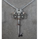 Clogau silver, ?Kensington Key? pendant on 18 inch silver chain. (B.P. 21% + VAT)