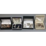 Collection of silver, silver plated and roll gold cufflinks of varying forms. (B.P. 21% + VAT)