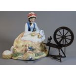 Royal Doulton bone china figurine 'The Gentle Arts, Spinning', limited edition of 750, HN2390,