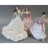 Royal Worcester bone china 'Special Occasion' figurine 'Golden Moments', together with Royal Doulton