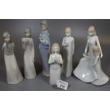 Three Royal Worcester 'Moments' porcelain figurines to include; 'My Prayer', 'With Love' and '