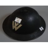 Probably Second World War period British Air Raid warden's helmet. (B.P. 21% + VAT)