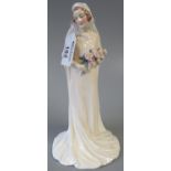 Royal Doulton bone china figurine 'The Bride' HN1762. (B.P. 21% + VAT) Is some damage and losses