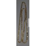 9ct gold flattened link chain. Approx weight 4.8 grams. (B.P. 21% + VAT)