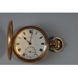 Buren gold plated full hunter pocket watch. (B.P. 21% + VAT)