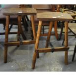 Pair of rustic cutlers type stools. (B.P. 21% + VAT)