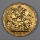 Gold full sovereign dated 1903. (B.P. 21% + VAT)