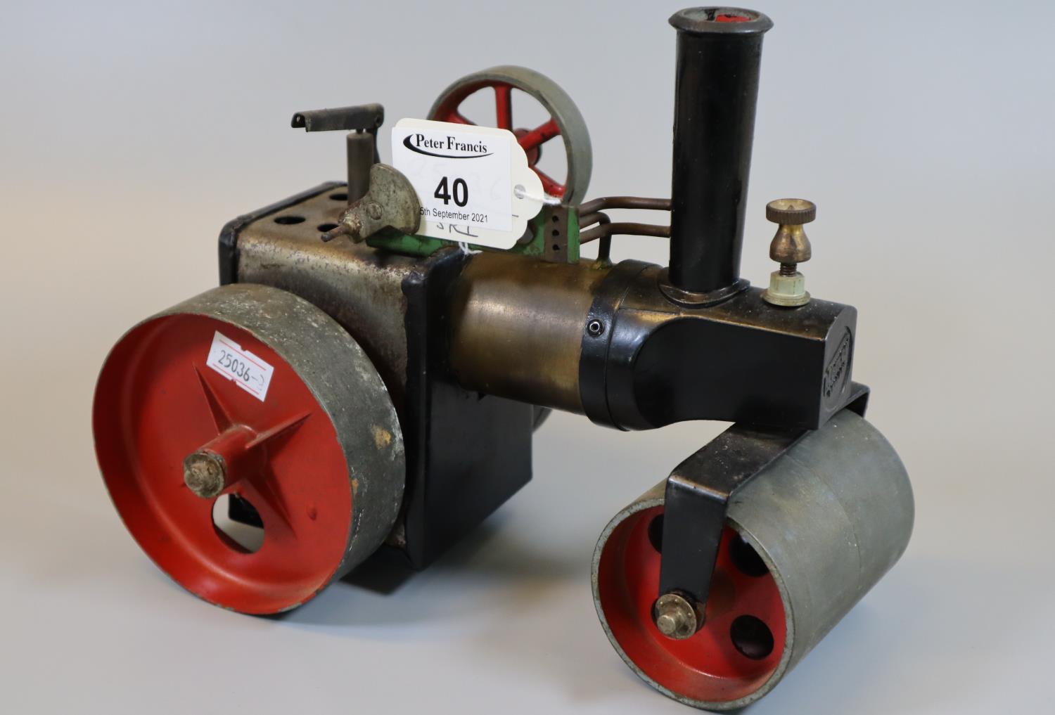 Mamod live steam model steam roller. (B.P. 21% + VAT) General wear and tear with use.