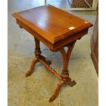 Victorian style mahogany stretcher type table of narrow and small proportions. (B.P. 21% + VAT)