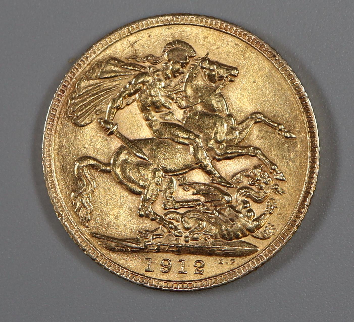 Gold full sovereign dated 1912. (B.P. 21% + VAT)