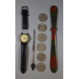Bag of oddments to include Gentleman's watch marked Rolex, Oyster perpetual date adjust