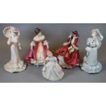 Two Coalport bone china figurines; 'Sophie' and 'Beatrice at the garden party', together with