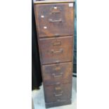 Vintage oak four drawer filing cabinet. (B.P. 21% + VAT)