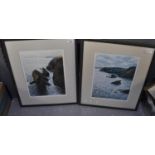 After Robert Jones, fishing cove and another coastal study, coloured prints, signed and dated 1989