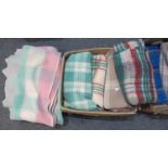 Two boxes containing various woollen blankets and throws. (11) (B.P. 21% + VAT)