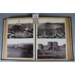 Victorian album containing assorted photographs, architectural and topographical including