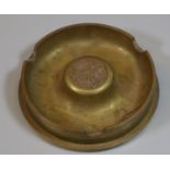 Brass ashtray fashioned with a 88mm flack gun German WWII period shell case bearing German insignia.