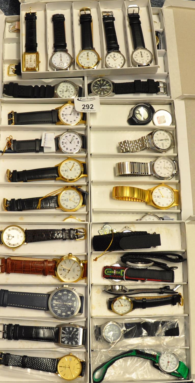 Show box containing assorted wrist watches to include Cannibal, Royal, Pulsar, etc. (B.P. 21% + VAT)