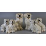 Collection of Beswick pottery fireside dogs, three pairs. (6) (B.P. 21% + VAT)